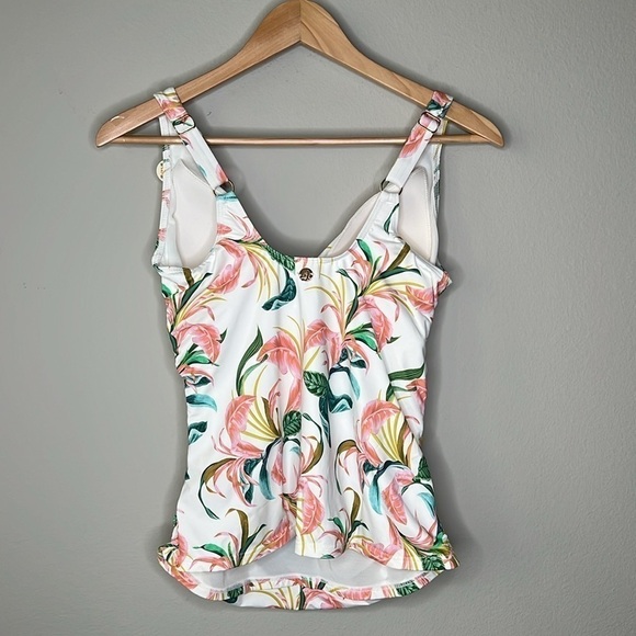 Artesands Nordstrom April Spritz White Delacroix Tankini Top Floral Size 8 NWT - Picture 4 of 5